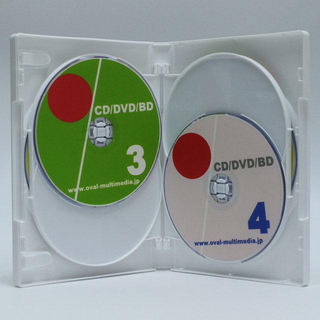 6枚収納CD/DVDケースホワイト