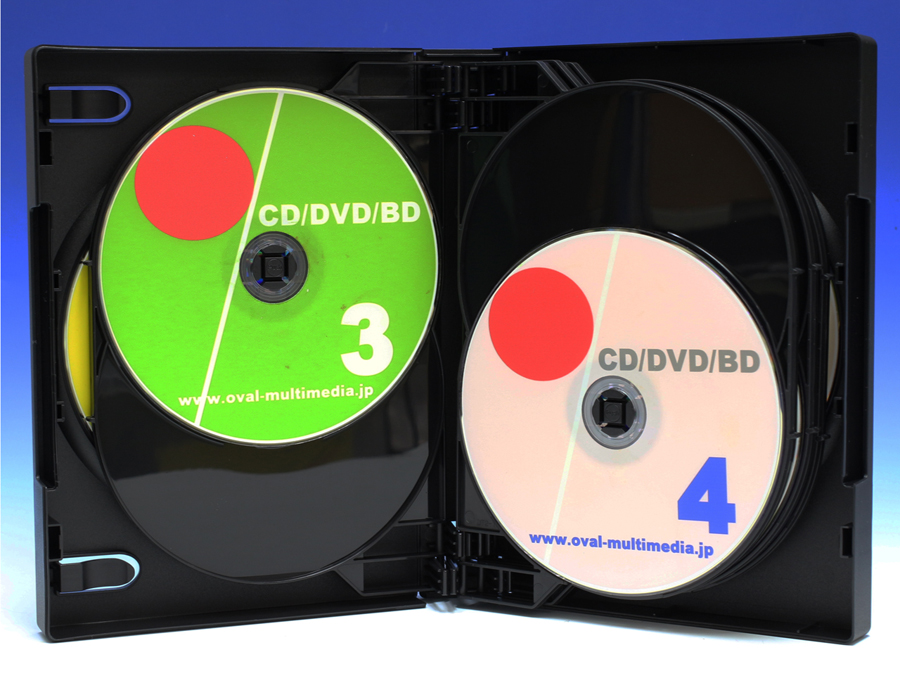 10枚収納CD/DVDケースブラック